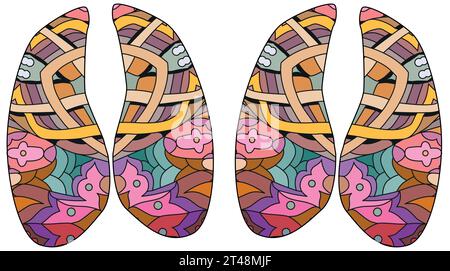 Style zentangle et imprimé taureau. Peut être utilisé pour l'impression sur t-shirt, papier peint ou affiche. Illustration de Vecteur