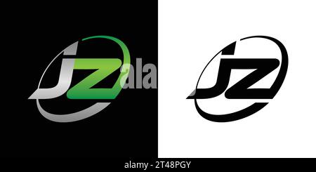 Logo JZ, monogramme JZ, logo JZ initial, lettre JZ logo, icône, vecteur Illustration de Vecteur