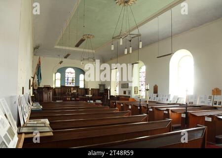 Intérieur de l'église St Patrick, Jurby, île de Man Banque D'Images