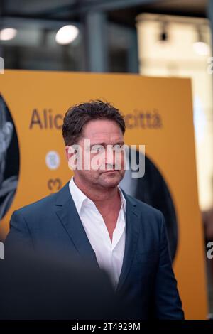 Rome, Italie. 29 octobre 2023. ROME, ITALIE - OCTOBRE 29 : Gerard Butler assiste à un tapis rouge à la 21e Alice Nella Citta lors du 18e Festival du film de Rome le 29 octobre 2023 à Rome, Italie (photo de Luca Carlino/NurPhoto) crédit : NurPhoto SRL/Alamy Live News Banque D'Images