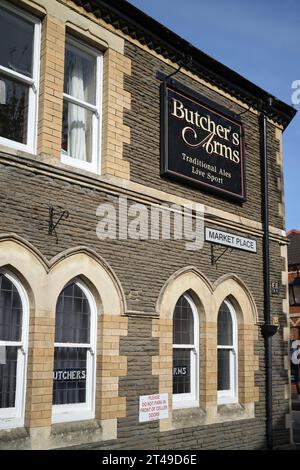 The Butchers Arms Market place Cardiff South Wales Banque D'Images