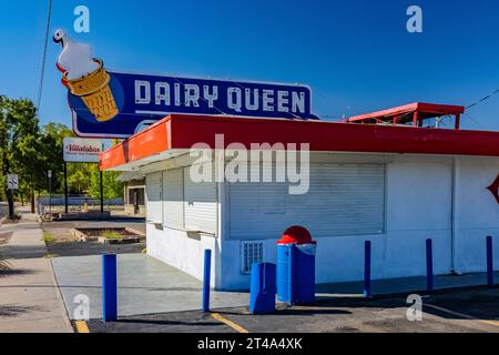 Dairy Queen le long de la route 66 à Albuquerque, Nouveau-Mexique, États-Unis [pas d'autorisation du propriétaire ; licence éditoriale uniquement] Banque D'Images