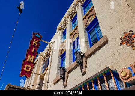 Théâtre Kimo le long de la route 66 à Albuquerque, Nouveau-Mexique, États-Unis [pas d'autorisation de l'établissement ; licence éditoriale uniquement] Banque D'Images