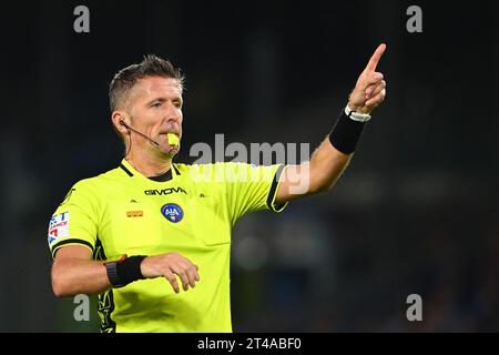 Napoli, Italie. 29 octobre 2023. Naples, Italie - Dimanche 29 octobre 2023 : arbitre Daniele Orsato lors du match Serie A TIM entre SSC Napoli et AC Milan au Stadio Diego Armando Maradona, Naples, Italie le 29 octobre 2023. Crédit : Nicola Ianuale/Alamy Live News Banque D'Images