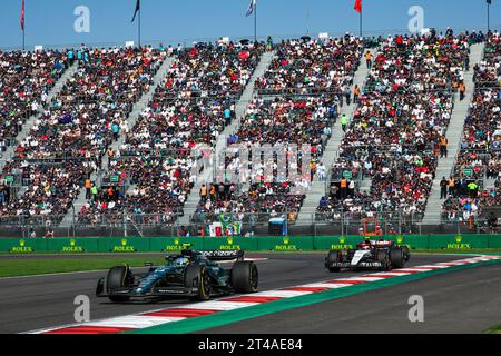 Mexico, Mexique. 29 octobre 2023. 14 ALONSO Fernando (spa), Aston Martin F1 Team AMR23, action lors du Grand Premio de la Ciudad de Formule 1 2023, Mexique. , . Championnat du monde de Formule 1 du 27 au 29 octobre 2023 sur l'Autodromo Hermanos Rodriguez, à Mexico, Mexique - photo Florent Gooden/DPPI crédit : DPPI Media/Alamy Live News Banque D'Images
