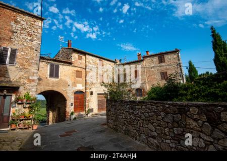 Ville de Castiglione d'Orcia - Italie Banque D'Images