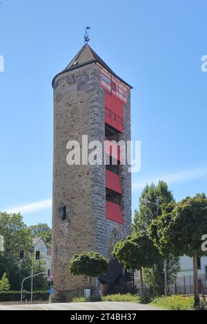 Tour du roi historique construite en 1407, Tour de la ville, Schwaebisch Gmuend, Baden-Wuerttemberg, Allemagne Banque D'Images