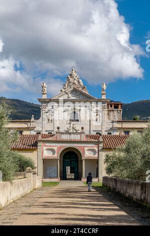 L'entrée de la monumentale Certosa di Pisa, à Calci, Italie Banque D'Images