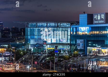 Gare de Séoul gare principale à grande vitesse à Séoul, Corée du Sud, le 27 octobre 2023 Banque D'Images