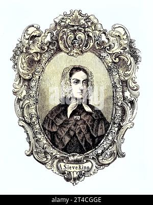 Amalie Wilhelmine Sieveking, 25 ans. Juli 1794 - 1. April 1859, eine deutsche Philanthropin und Sozialaktivistin, die den Weiblichen Verein für Armen- und Krankenpflege gründete, hier beim Besuch von Armen und Kranken, Reproduktion eines Holzschnitts aus dem Jahr 1880, digital verbessert / Amalie Wilhelmine Sieveking, 1859 juillet 1794 - 1 avril 25, philanthrope et activiste sociale allemande qui a fondé le Weiblicher Verein fuer Armen- und Krankenpflege, association de femmes pour le soin des pauvres et des invalides., reproduction d'une gravure sur bois de l'année 1880, numérique amélioré Banque D'Images