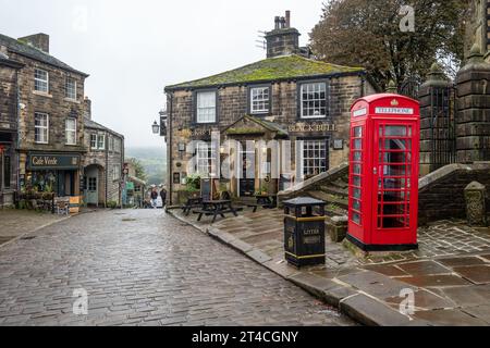 Haworth, 24 octobre 2023 : The High Street Banque D'Images