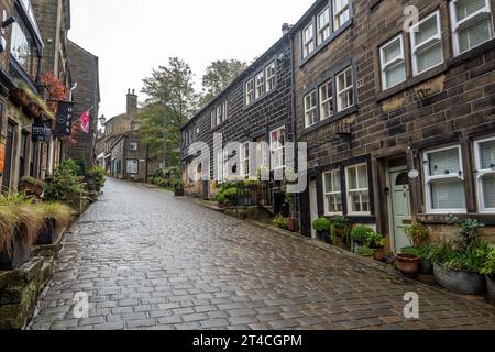 Haworth, 24 octobre 2023 : The High Street Banque D'Images