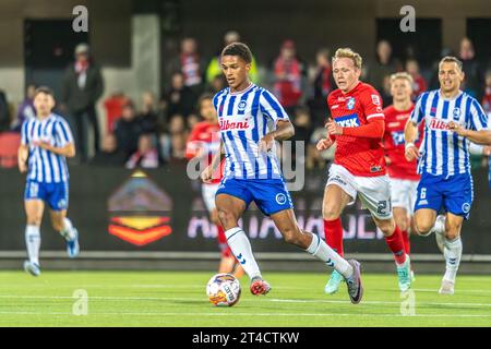 Silkeborg, Danemark. 29 octobre 2023. Charly Horneman (21) d'Odense BK vu lors du match 3F Superliga entre Silkeborg IF et Odense BK au JYSK Park à Silkeborg. (Crédit photo : Gonzales photo - Nicolai Berthelsen). Banque D'Images