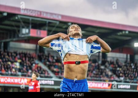 Silkeborg, Danemark. 29 octobre 2023. Charly Horneman (21) d'Odense BK vu lors du match 3F Superliga entre Silkeborg IF et Odense BK au JYSK Park à Silkeborg. (Crédit photo : Gonzales photo - Nicolai Berthelsen). Banque D'Images