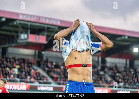 Silkeborg, Danemark. 29 octobre 2023. Charly Horneman (21) d'Odense BK vu lors du match 3F Superliga entre Silkeborg IF et Odense BK au JYSK Park à Silkeborg. (Crédit photo : Gonzales photo - Nicolai Berthelsen). Banque D'Images