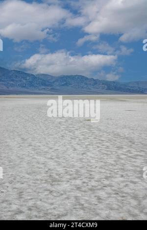 Appartements près de sel du bassin de Badwater, Death Valley National Park, California, United States of America Banque D'Images