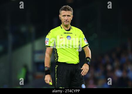 Naples, Italie. 29 octobre 2023. Arbitre Daniele Orsato lors du match de football Serie A entre SSC Napoli et AC Milan au stade Diego Armando Maradona à Naples (Italie), le 29 octobre 2023. Crédit : Insidefoto di andrea staccioli/Alamy Live News Banque D'Images