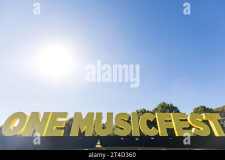 Atlanta, États-Unis. 29 octobre 2023. Le jour 2 du ONE Musicfest a débuté à Piedmont Park à Atlanta, en Géorgie, le 29 octobre 2023. (Photo de Jay Wiggins/Sipa USA) crédit : SIPA USA/Alamy Live News Banque D'Images