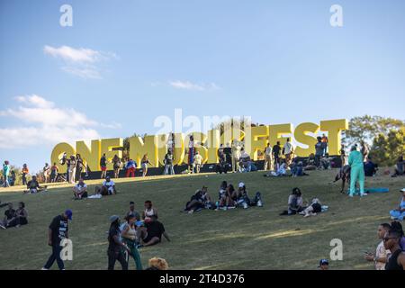 Atlanta, États-Unis. 29 octobre 2023. Le jour 2 du ONE Musicfest a débuté à Piedmont Park à Atlanta, en Géorgie, le 29 octobre 2023. (Photo de Jay Wiggins/Sipa USA) crédit : SIPA USA/Alamy Live News Banque D'Images