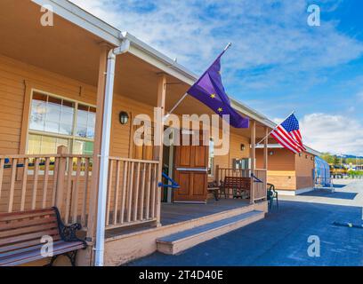 Alaska Railroad Depot dans Seward, Alaska. Banque D'Images