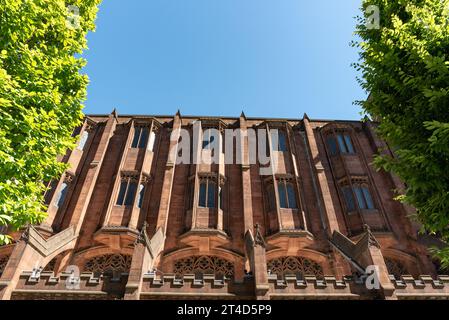 La bibliothèque John Rylands sur Deansgate à Manchester Banque D'Images