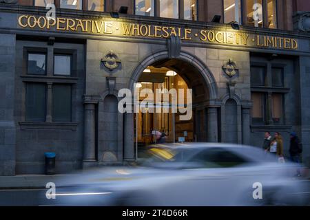 L'ancien et original bâtiment de la société de gros coopérative à Manchester Banque D'Images