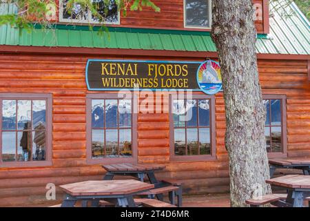 Fox Island Kenai Fjords Wilderness Lodge retraite à Resurrection Bay, près de Seward, Alaska. Banque D'Images