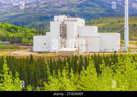 Healy Clean Coal Power Plant près du parc national Denali, Alaska. Banque D'Images