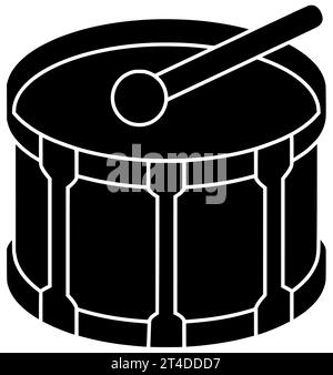 jouer noir bongo silhouette carnaval illustration tribale icône gobelet logo rythme cuir batteur basse festival mélodie culture brésilienne africaine en bois Banque D'Images