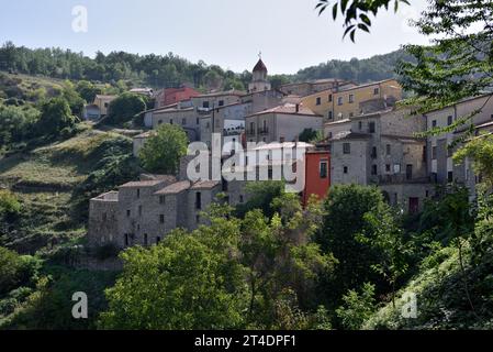 Sasso di Castalda, Basilicate, Italie Banque D'Images