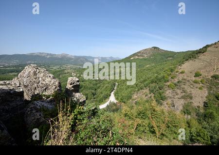 Sasso di Castalda, Basilicate, Italie Banque D'Images