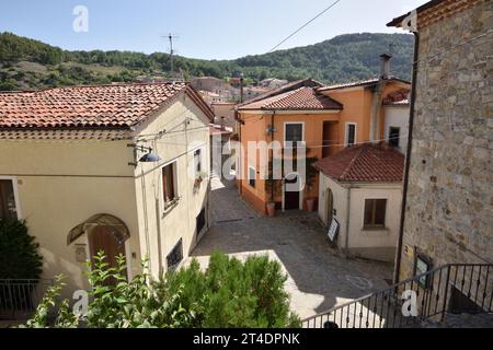 Sasso di Castalda, Basilicate, Italie Banque D'Images