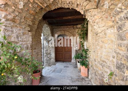 Sasso di Castalda, Basilicate, Italie Banque D'Images