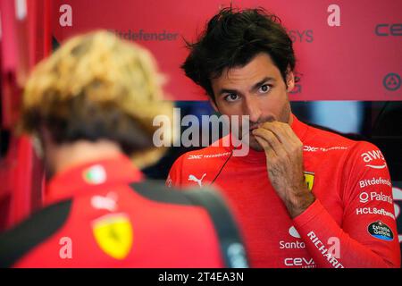 28 octobre 2023, Autodromo Hermanos Rodriguez, Mexico, Formule 1 Gran Premio de la Ciudad de Mexico 2023, dans la photo Carlos Sainz Jr (ESP), Scuderia Ferrari Banque D'Images