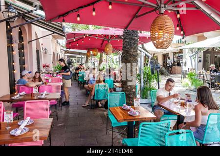 Miami Beach Floride, village espagnol historique d'Espanola Way, extérieur, entrée principale de l'hôtel, Oh ! Oh Mexique Restaurant mexicain Clay Hotel, p Banque D'Images