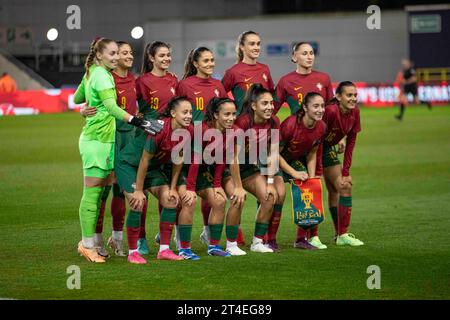 Manchester le lundi 30 octobre 2023. Équipe du Portugal lors du match amical international entre l'Angleterre féminine de moins de 23 ans et le Portugal à l'Academy Stadium, Manchester le lundi 30 octobre 2023. (Photo : Mike Morese | MI News) crédit : MI News & Sport / Alamy Live News Banque D'Images