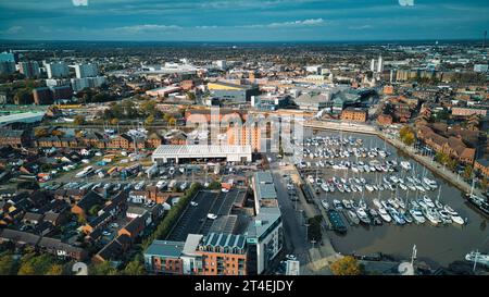 Des images incroyables prises à Hull avec caméra Banque D'Images