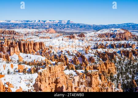 Point de vue du parc national de Bryce Canyon sur l'amphithéâtre Banque D'Images