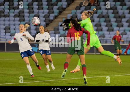 Manchester le lundi 30 octobre 2023. Lors du match amical international entre l'Angleterre féminine de moins de 23 ans et le Portugal à l'Academy Stadium, Manchester le lundi 30 octobre 2023. (Photo : Mike Morese | MI News) crédit : MI News & Sport / Alamy Live News Banque D'Images