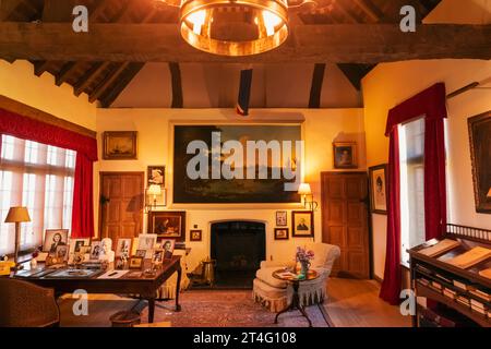 Angleterre, Kent, Westerham, Chartwell, Winston Churchill's Home, l'étude Banque D'Images