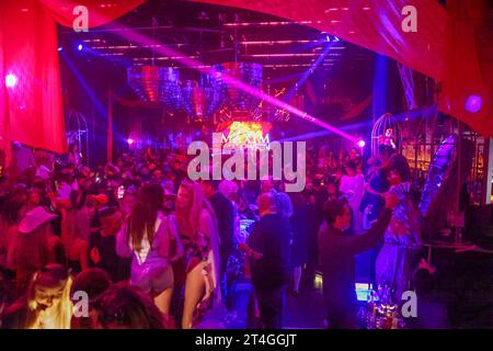 Los Angeles, États-Unis. 29 octobre 2023. LOS ANGELES, CALIFORNIE, États-Unis - OCTOBRE 28 : une vue générale de l'atmosphère à la MAXIM Halloween Party 2023 Los Angeles présenté par MADE Special et VIP Nightlife tenue au SBE's Nightingale Plaza le 28 octobre 2023 à Los Angeles, Californie, États-Unis. (Photo de Rudy Torres/image Press Agency) crédit : image Press Agency/Alamy Live News Banque D'Images