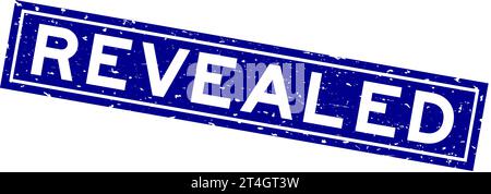 Grunge bleu révélé mot carré caoutchouc sceau timbre sur fond blanc Illustration de Vecteur