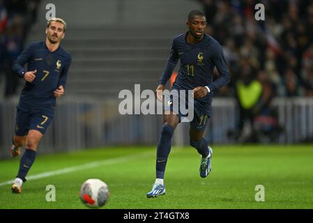 Lille, France. 17 octobre 2023. Ousmane Dembele (11 ans) de France photographié lors d'un match de football entre les équipes nationales de France et d'Écosse en match amical, le 17 octobre 2023 à Lille, France. (Photo de David Catry/Sportpix) crédit : Sportpix/Alamy Live News Banque D'Images