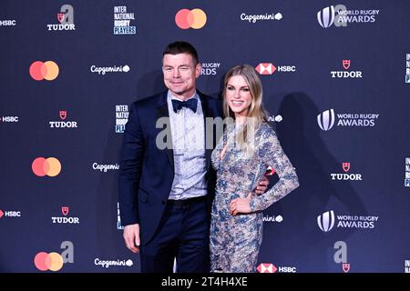 Paris, France. 29 octobre 2023. Brian O'Driscoll et son épouse Amy Huberman lors des World Rugby Awards à l'Opéra Garnier le 29 octobre 2023 à Paris. Photo de Victor Joly/ABACAPRESS.COM crédit : Abaca Press/Alamy Live News Banque D'Images