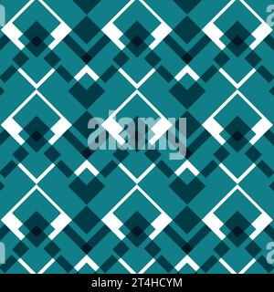 Motif géométrique sur un fond transparent, quarrabs vertes, coloration. Motif d'enrubannage Illustration de Vecteur