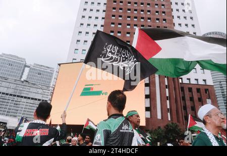 Pro Palestine Rally à Kuala Lumpur, Malaisie Banque D'Images