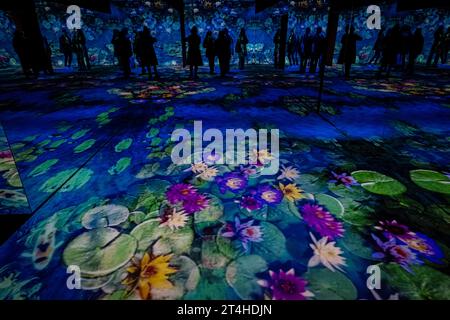 Madrid, Espagne. 27 octobre 2023. L'exposition "Monet" avec plus de 50 chefs-d'œuvre du Musée Marmottan Monet à Paris. © ABEL F. ROS/ALAMY Banque D'Images