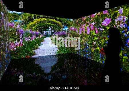 Madrid, Espagne. 27 octobre 2023. L'exposition "Monet" avec plus de 50 chefs-d'œuvre du Musée Marmottan Monet à Paris. © ABEL F. ROS/ALAMY Banque D'Images