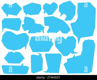 Grand ensemble de boîtes de dialogue . Stock Vector Illustration, vecteur de nuages de chat en ligne isolé sur fond blanc. Éléments infographiques pour votre conception. Illustration de Vecteur