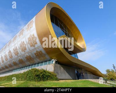 Musée national du tapis d'Azerbaïdjan à Bakou par l'architecte Franz Janz. Ancien musée du tapis d'Azerbaïdjan. Bâtiment du Musée du tapis azerbaïdjanais. Banque D'Images